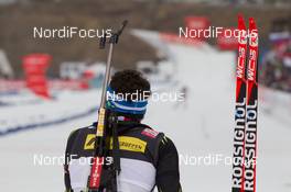 20.03.2014, Oslo, Norway (NOR): Jean Guillaume Beatrix (FRA) - IBU world cup biathlon Holmenkollen, sprint men, Oslo (NOR). www.nordicfocus.com. © Manzoni/NordicFocus. Every downloaded picture is fee-liable.