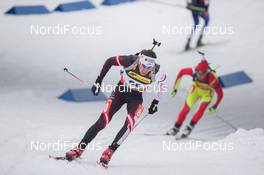 20.03.2014, Oslo, Norway (NOR): Julian Eberhard (AUT) - IBU world cup biathlon Holmenkollen, sprint men, Oslo (NOR). www.nordicfocus.com. © Manzoni/NordicFocus. Every downloaded picture is fee-liable.