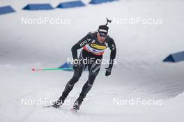 20.03.2014, Oslo, Norway (NOR): Simon Hallenbarter (SUI) - IBU world cup biathlon Holmenkollen, sprint men, Oslo (NOR). www.nordicfocus.com. © Manzoni/NordicFocus. Every downloaded picture is fee-liable.