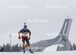 20.03.2014, Oslo, Norway (NOR): Simon Schempp (GER) - IBU world cup biathlon Holmenkollen, sprint men, Oslo (NOR). www.nordicfocus.com. © Manzoni/NordicFocus. Every downloaded picture is fee-liable.