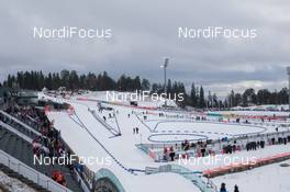 23.03.2014, Oslo, Norway (NOR): Event Feature: View over the stadium - IBU world cup biathlon Holmenkollen, training, Oslo (NOR). www.nordicfocus.com. © Manzoni/NordicFocus. Every downloaded picture is fee-liable.