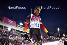 13.02.2014, Sochi, Russia (RUS): Erik Lesser (GER) - XXII. Olympic Winter Games Sochi 2014, biathlon, individual men, Sochi (RUS). www.nordicfocus.com. © NordicFocus. Every downloaded picture is fee-liable.