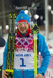 13.02.2014, Sochi, Russia (RUS): Evgeniy Garanichev (RUS) - XXII. Olympic Winter Games Sochi 2014, biathlon, individual men, Sochi (RUS). www.nordicfocus.com. © NordicFocus. Every downloaded picture is fee-liable.