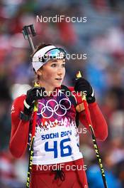 14.02.2014, Sochi, Russia (RUS): Aita Gasparin (SUI) - XXII. Olympic Winter Games Sochi 2014, biathlon, individual women, Sochi (RUS). www.nordicfocus.com. © NordicFocus. Every downloaded picture is fee-liable.