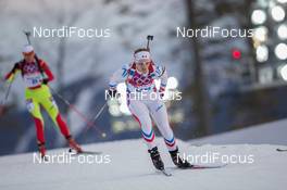 14.02.2014, Sochi, Russia (RUS): Anais Bescond (FRA) - XXII. Olympic Winter Games Sochi 2014, biathlon, individual women, Sochi (RUS). www.nordicfocus.com. © NordicFocus. Every downloaded picture is fee-liable.