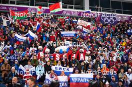 14.02.2014, Sochi, Russia (RUS): fans from all over the world - XXII. Olympic Winter Games Sochi 2014, biathlon, individual women, Sochi (RUS). www.nordicfocus.com. © NordicFocus. Every downloaded picture is fee-liable.