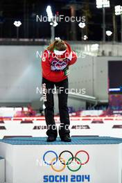 17.02.2014, Sochi, Russia (RUS): Darya Domracheva (BLR) - XXII. Olympic Winter Games Sochi 2014, biathlon, mass women, Sochi (RUS). www.nordicfocus.com. © NordicFocus. Every downloaded picture is fee-liable.