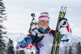 21.02.2014, Sochi, Russia (RUS): Gabriela Soukalova (CZE) - XXII. Olympic Winter Games Sochi 2014, biathlon, medals, Sochi (RUS). www.nordicfocus.com. © NordicFocus. Every downloaded picture is fee-liable.