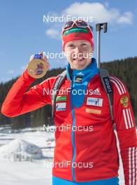 03.03.2014, Sochi, Russia (RUS): Alexey Volkov (RUS) - XXII. Olympic Winter Games Sochi 2014, biathlon, medals, Sochi (RUS). www.nordicfocus.com. © NordicFocus. Every downloaded picture is fee-liable.