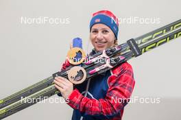 21.02.2014, Sochi, Russia (RUS): Tiril Ekhoff (NOR) - XXII. Olympic Winter Games Sochi 2014, biathlon, medals, Sochi (RUS). www.nordicfocus.com. © NordicFocus. Every downloaded picture is fee-liable.