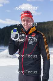 07.03.2014, Sochi, Russia (RUS): Daniel Boehm (GER) - XXII. Olympic Winter Games Sochi 2014, biathlon, medals, Sochi (RUS). www.nordicfocus.com. © NordicFocus. Every downloaded picture is fee-liable.