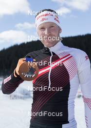 07.03.2014, Sochi, Russia (RUS): Simon Eder (AUT) - XXII. Olympic Winter Games Sochi 2014, biathlon, medals, Sochi (RUS). www.nordicfocus.com. © NordicFocus. Every downloaded picture is fee-liable.
