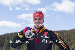 07.03.2014, Sochi, Russia (RUS): Arnd Peiffer (GER) - XXII. Olympic Winter Games Sochi 2014, biathlon, medals, Sochi (RUS). www.nordicfocus.com. © NordicFocus. Every downloaded picture is fee-liable.