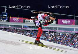 10.02.2014, Sochi, Russia (RUS): Nathan Smith (CAN) - XXII. Olympic Winter Games Sochi 2014, biathlon, pursuit men, Sochi (RUS). www.nordicfocus.com. © NordicFocus. Every downloaded picture is fee-liable.