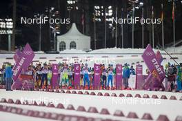 10.02.2014, Sochi, Russia (RUS): Event Feature: Athletes prepare for the start - XXII. Olympic Winter Games Sochi 2014, biathlon, pursuit men, Sochi (RUS). www.nordicfocus.com. © NordicFocus. Every downloaded picture is fee-liable.