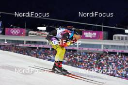 10.02.2014, Sochi, Russia (RUS): Simon Schempp (GER) - XXII. Olympic Winter Games Sochi 2014, biathlon, pursuit men, Sochi (RUS). www.nordicfocus.com. © NordicFocus. Every downloaded picture is fee-liable.