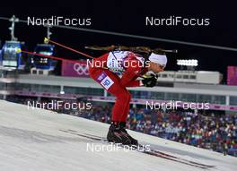 10.02.2014, Sochi, Russia (RUS): Serafin Wiestner (SUI) - XXII. Olympic Winter Games Sochi 2014, biathlon, pursuit men, Sochi (RUS). www.nordicfocus.com. © NordicFocus. Every downloaded picture is fee-liable.