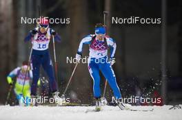 11.02.2014, Sochi, Russia (RUS): Karin Oberhofer (ITA), Tiril Ekhoff (NOR) - XXII. Olympic Winter Games Sochi 2014, biathlon, pursuit women, Sochi (RUS). www.nordicfocus.com. © NordicFocus. Every downloaded picture is fee-liable.