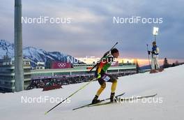 22.02.2014, Sochi, Russia (RUS): Daniel Boehm (GER) - XXII. Olympic Winter Games Sochi 2014, biathlon, relay men, Sochi (RUS). www.nordicfocus.com. © NordicFocus. Every downloaded picture is fee-liable.
