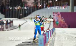 21.02.2014, Sochi, Russia (RUS): Nicole Gontier (ITA) - XXII. Olympic Winter Games Sochi 2014, biathlon, relay women, Sochi (RUS). www.nordicfocus.com. © NordicFocus. Every downloaded picture is fee-liable.