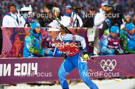 21.02.2014, Sochi, Russia (RUS): Kadri Lehtla (EST) - XXII. Olympic Winter Games Sochi 2014, biathlon, relay women, Sochi (RUS). www.nordicfocus.com. © NordicFocus. Every downloaded picture is fee-liable.