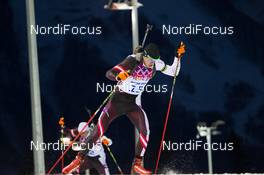 08.02.2014, Sochi, Russia (RUS): Dominik Landertinger (AUT) - XXII. Olympic Winter Games Sochi 2014, biathlon, sprint men, Sochi (RUS). www.nordicfocus.com. © NordicFocus. Every downloaded picture is fee-liable.