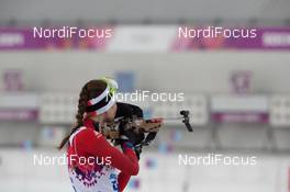 09.02.2014, Sochi, Russia (RUS): Selina Gasparin (SUI) - XXII. Olympic Winter Games Sochi 2014, biathlon, sprint women, Sochi (RUS). www.nordicfocus.com. © NordicFocus. Every downloaded picture is fee-liable.