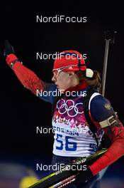 09.02.2014, Sochi, Russia (RUS): Olga Vilukhina (RUS) - XXII. Olympic Winter Games Sochi 2014, biathlon, sprint women, Sochi (RUS). www.nordicfocus.com. © NordicFocus. Every downloaded picture is fee-liable.