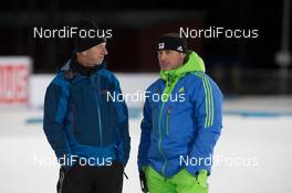03.12.2014, Oestersund, Sweden (SWE):  Borut Nunar (SLO) IBU race director, Theo Moser (GER) Infront Service  - IBU world cup biathlon, individual men, Oestersund (SWE). www.nordicfocus.com. © Manzoni/NordicFocus. Every downloaded picture is fee-liable.