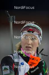 30.11.2014, Oestersund, Sweden (SWE):  Darya Domracheva (BLR) - IBU world cup biathlon, relay mixed, Oestersund (SWE). www.nordicfocus.com. © Manzoni/NordicFocus. Every downloaded picture is fee-liable.