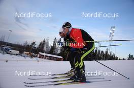 29.11.2014, Oestersund, Sweden (SWE): Guillaume Robert (FRA), Salomon race service, Alexis Boeuf (FRA) - IBU world cup biathlon, training, Oestersund (SWE). www.nordicfocus.com. © Manzoni/NordicFocus. Every downloaded picture is fee-liable.