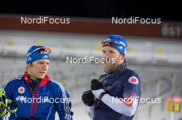 28.11.2014, Oestersund, Sweden (SWE): Russell Currier (USA), Lowell Bailey (USA) - IBU world cup biathlon, training, Oestersund (SWE). www.nordicfocus.com. © Manzoni/NordicFocus. Every downloaded picture is fee-liable.