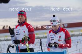 28.11.2014, Oestersund, Sweden (SWE): Rosanna Crawford (CAN), Audrey Vaillancourt (CAN) - IBU world cup biathlon, training, Oestersund (SWE). www.nordicfocus.com. © Manzoni/NordicFocus. Every downloaded picture is fee-liable.
