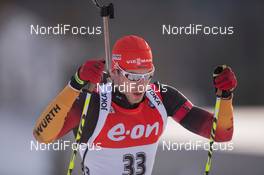 14.12.2014, Hochfilzen, Austria (AUT): Arnd Peiffer (GER) - IBU world cup biathlon, pursuit men, Hochfilzen (AUT). www.nordicfocus.com. © Manzoni/NordicFocus. Every downloaded picture is fee-liable.