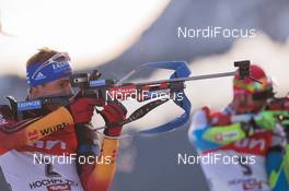14.12.2014, Hochfilzen, Austria (AUT): Simon Schempp (GER) - IBU world cup biathlon, pursuit men, Hochfilzen (AUT). www.nordicfocus.com. © Manzoni/NordicFocus. Every downloaded picture is fee-liable.