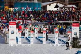 14.12.2014, Hochfilzen, Austria (AUT): Event Feature: The start area in Hochfilzen - IBU world cup biathlon, pursuit men, Hochfilzen (AUT). www.nordicfocus.com. © Manzoni/NordicFocus. Every downloaded picture is fee-liable.