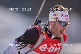14.12.2014, Hochfilzen, Austria (AUT): Simon Eder (AUT) - IBU world cup biathlon, pursuit men, Hochfilzen (AUT). www.nordicfocus.com. © Manzoni/NordicFocus. Every downloaded picture is fee-liable.
