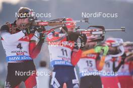 14.12.2014, Hochfilzen, Austria (AUT): Dominik Landertinger (AUT) - IBU world cup biathlon, pursuit men, Hochfilzen (AUT). www.nordicfocus.com. © Manzoni/NordicFocus. Every downloaded picture is fee-liable.