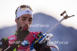 14.12.2014, Hochfilzen, Austria (AUT): Martin Fourcade (FRA) - IBU world cup biathlon, pursuit men, Hochfilzen (AUT). www.nordicfocus.com. © Manzoni/NordicFocus. Every downloaded picture is fee-liable.