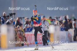 14.12.2014, Hochfilzen, Austria (AUT): Kaisa Maekaeraeinen (FIN) - IBU world cup biathlon, pursuit women, Hochfilzen (AUT). www.nordicfocus.com. © Manzoni/NordicFocus. Every downloaded picture is fee-liable.