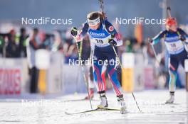 14.12.2014, Hochfilzen, Austria (AUT): Susan Dunklee (USA) - IBU world cup biathlon, pursuit women, Hochfilzen (AUT). www.nordicfocus.com. © Manzoni/NordicFocus. Every downloaded picture is fee-liable.