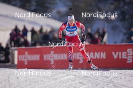 14.12.2014, Hochfilzen, Austria (AUT): Synnoeve Solemdal (NOR) - IBU world cup biathlon, pursuit women, Hochfilzen (AUT). www.nordicfocus.com. © Manzoni/NordicFocus. Every downloaded picture is fee-liable.