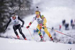 13.12.2014, Hochfilzen, Austria (AUT): Benjamin Weger (SUI), Karol Dombrovski (LTU) - IBU world cup biathlon, relay men, Hochfilzen (AUT). www.nordicfocus.com. © Manzoni/NordicFocus. Every downloaded picture is fee-liable.