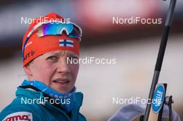 13.12.2014, Hochfilzen, Austria (AUT): Kaisa Maekaeraeinen (FIN) - IBU world cup biathlon, relay women, Hochfilzen (AUT). www.nordicfocus.com. © Manzoni/NordicFocus. Every downloaded picture is fee-liable.