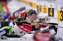 13.12.2014, Hochfilzen, Austria (AUT): Justine Braisaz (FRA) - IBU world cup biathlon, relay women, Hochfilzen (AUT). www.nordicfocus.com. © Manzoni/NordicFocus. Every downloaded picture is fee-liable.