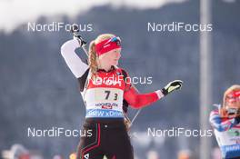 13.12.2014, Hochfilzen, Austria (AUT): Sarah Beaudry (CAN) - IBU world cup biathlon, relay women, Hochfilzen (AUT). www.nordicfocus.com. © Manzoni/NordicFocus. Every downloaded picture is fee-liable.