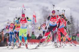 13.12.2014, Hochfilzen, Austria (AUT): Lise Theresa Hauser (AUT) - IBU world cup biathlon, relay women, Hochfilzen (AUT). www.nordicfocus.com. © Manzoni/NordicFocus. Every downloaded picture is fee-liable.