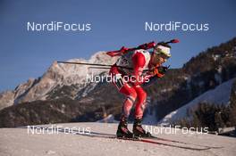 12.12.2014, Hochfilzen, Austria (AUT): Ole Einar Bjoerndalen (NOR) - IBU world cup biathlon, sprint men, Hochfilzen (AUT). www.nordicfocus.com. © Manzoni/NordicFocus. Every downloaded picture is fee-liable.