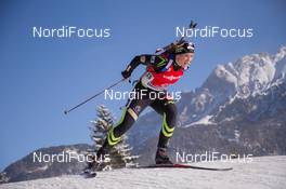 12.12.2014, Hochfilzen, Austria (AUT): Anais Bescond (FRA) - IBU world cup biathlon, sprint women, Hochfilzen (AUT). www.nordicfocus.com. © Manzoni/NordicFocus. Every downloaded picture is fee-liable.