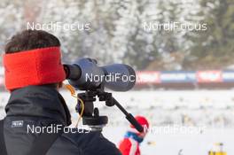 12.12.2014, Hochfilzen, Austria (AUT): Coach with glass- IBU world cup biathlon, sprint women, Hochfilzen (AUT). www.nordicfocus.com. © Manzoni/NordicFocus. Every downloaded picture is fee-liable.